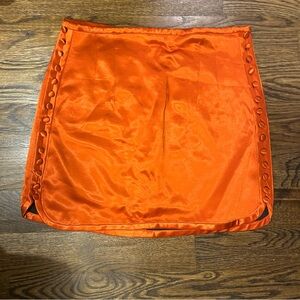 Orange satin Zara mini skirt